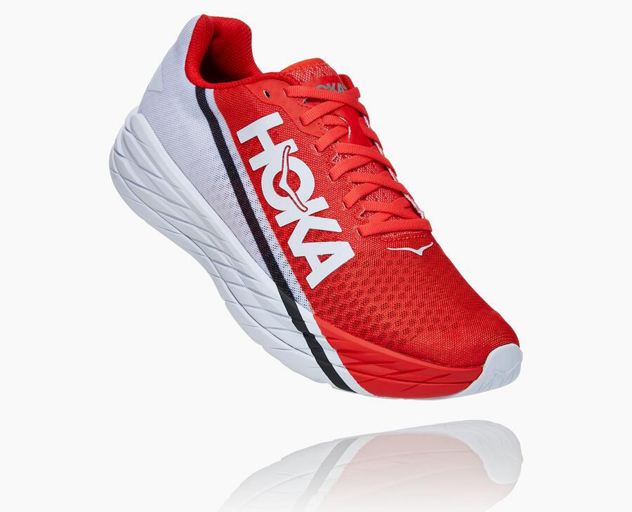 Hoka One One Koşu Ayakkabısı Erkek Kırmızı/Beyaz - Rocket X - XE5748920